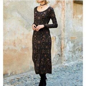 Peruvian connection dynasty floral dress lightweight Medium